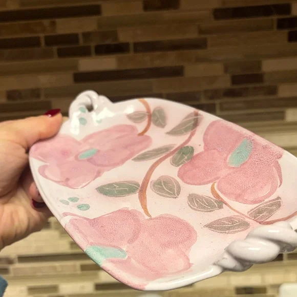 Handmade Floral Ceramic Vanity Tray - Picture 4 of 7
